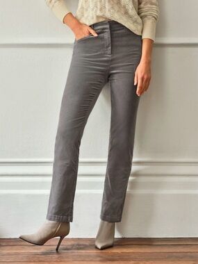 Pure Collection Pewter Corduroy Trousers